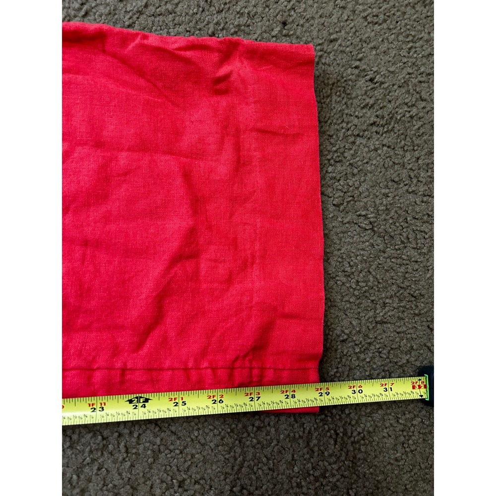 Abercrombie & Fitch coral Linen Blend Wide Leg Pants Womens Medium Regular - Picture 6 of 9